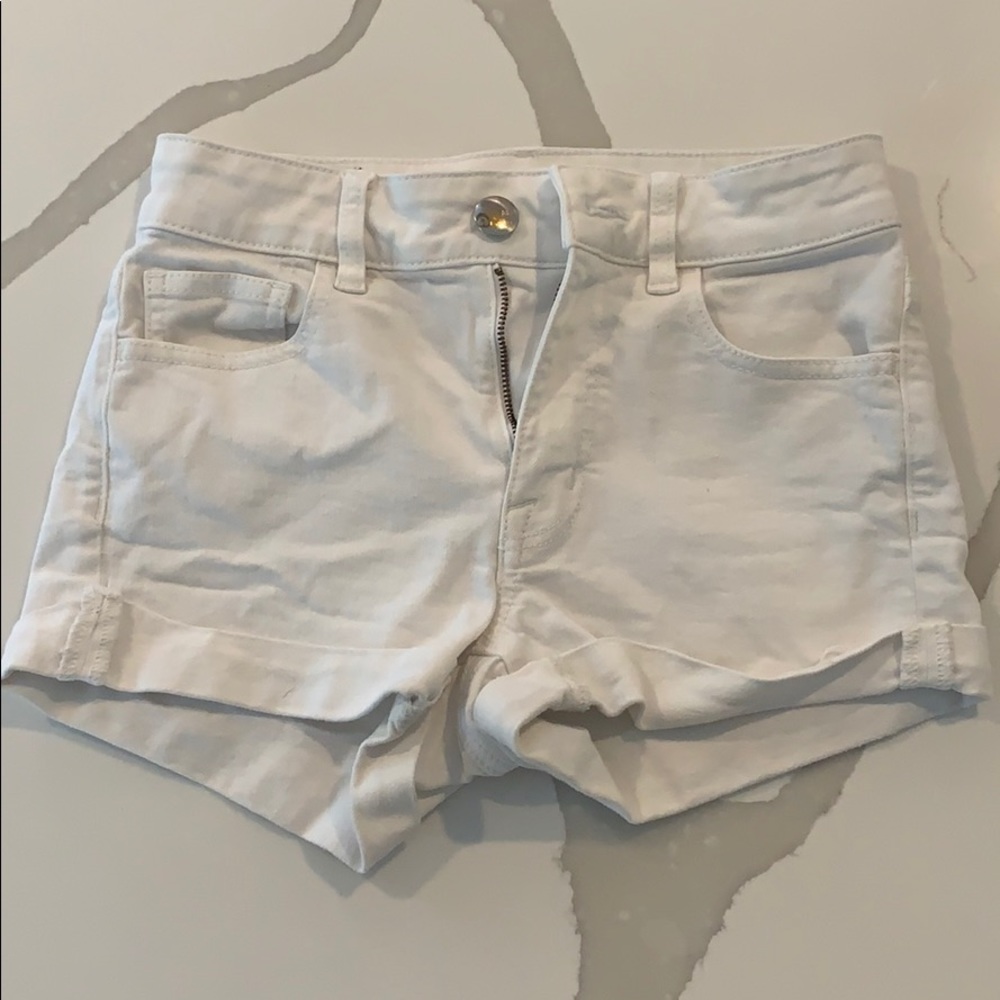 White Jean shorts